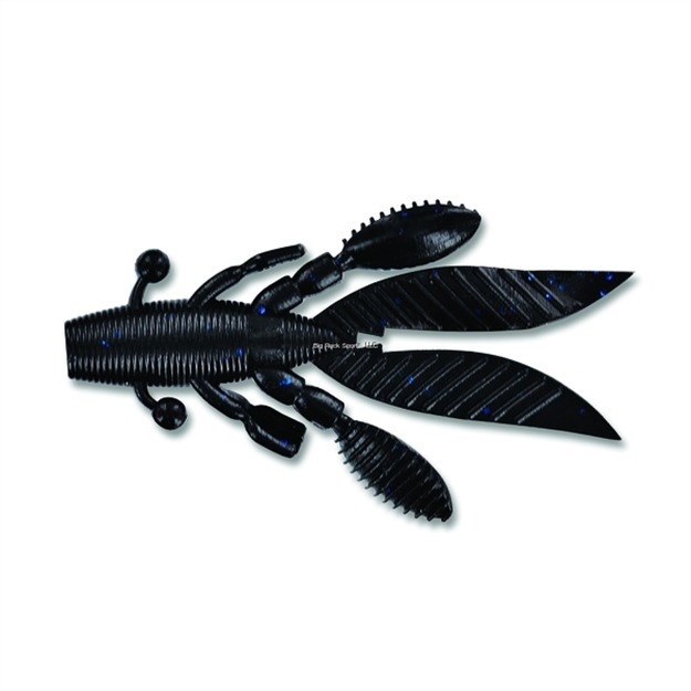 Picture of Yamamoto Flappin' Hog Creature Bait, 4.5", 5Pk, Black With Large Blue