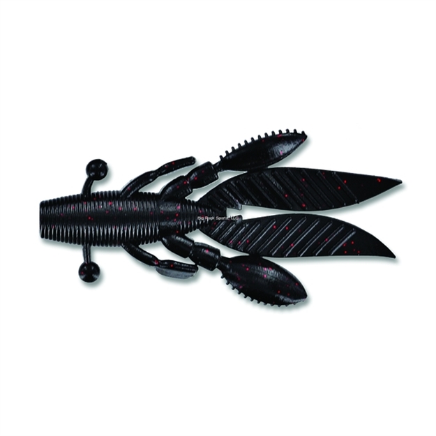 Picture of Yamamoto Flappin' Hog Creature Bait, 4.5", 5Pk, Black With Small Red