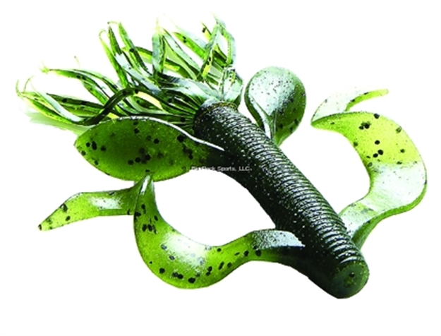 Picture of Yamamoto Kreature, 4", 7Pk, Watermelon With Large Black & Small Gold