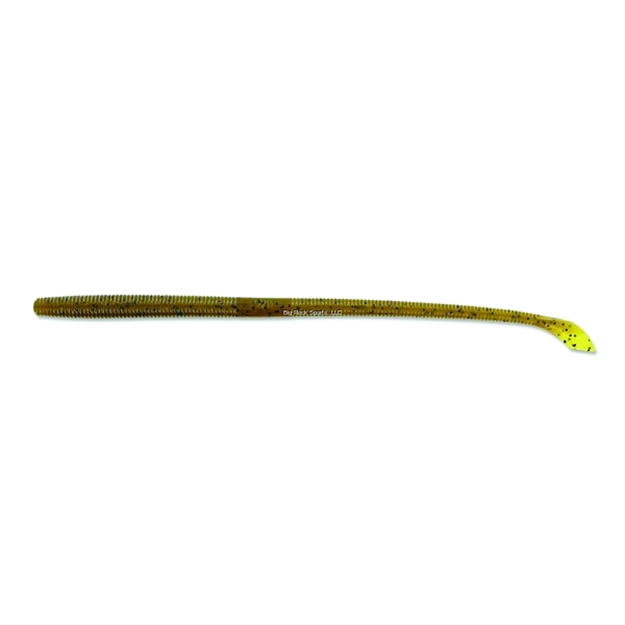 Picture of Yamamoto Kut Tail Worm, 6 .5", 10Pk, Green Pumpkin With Large Black