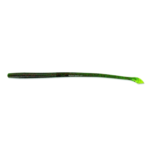 Picture of Yamamoto Kut Tail Worm, 6 .5", 10Pk, Watermelon With Large Black & Small Red