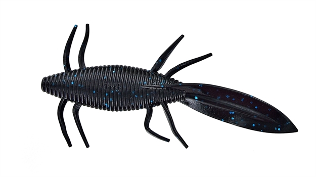 Picture of Yamamoto Sanshouo Salamander, 5", 6Pk, Black W/Large Blue Flake