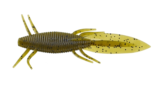 Picture of Yamamoto Sanshouo Salamander, 5", 6Pk, Green Pumpkin/Black Flake