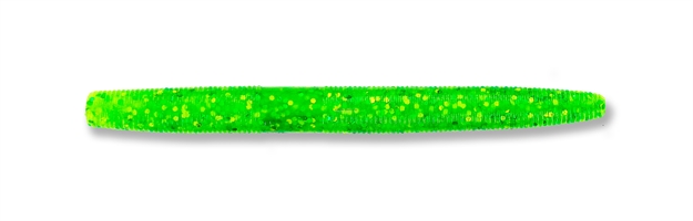 Picture of Yamamoto Senko Worm, 4", 10Pk, Chartreuse With Large Chartreuse & Large Green