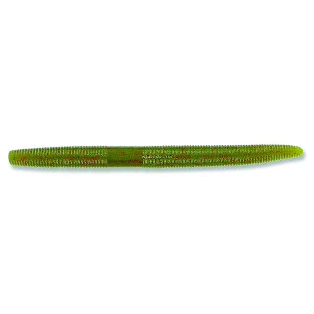 Picture of Yamamoto Senko Worm, 4", 10Pk, Light Green Pumpkin With Small Red Flake