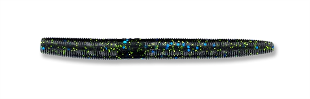 Picture of Yamamoto Senko Worm, 4", 10Pk, Smoke With Large Black/Blue/Small Chartreuse
