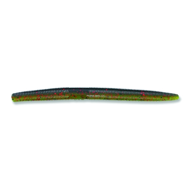 Picture of Yamamoto Senko Worm, 4", 10Pk, Watermelon Black With Red Flake & Light Watermelon With Red & Black Flake