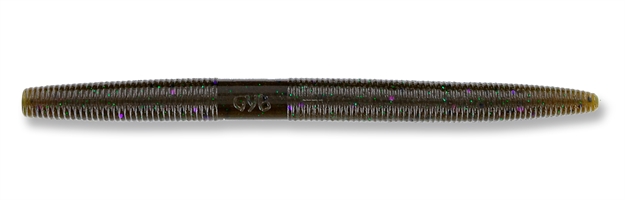 Picture of Yamamoto Senko Worm, 5", 10Pk, Dark Pumpkin With Purple/Black/Emerald Flake