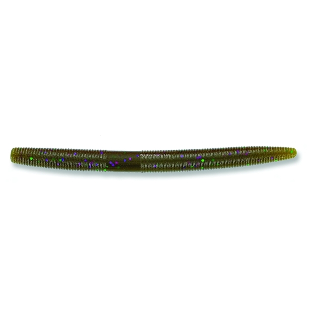 Picture of Yamamoto Senko Worm, 6", 5Pk, Green Pumpkin With Large Green & Large Purple