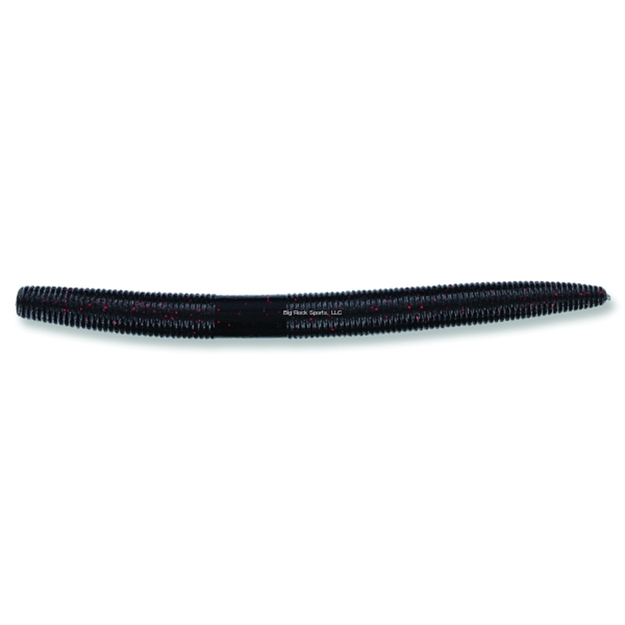 Picture of Yamamoto Senko Worm, 7", 5Pk, Black With Small Red Flake
