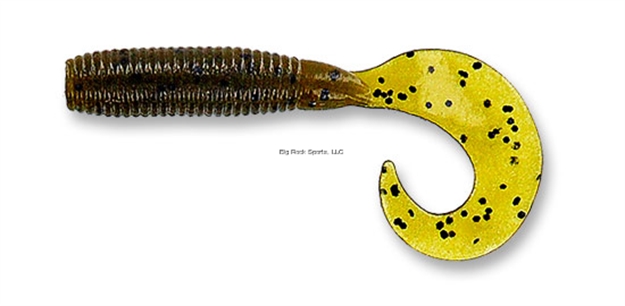 Picture of Yamamoto Single Tail Grub, 5", 20Pk, Green Pumpkin With Large Black