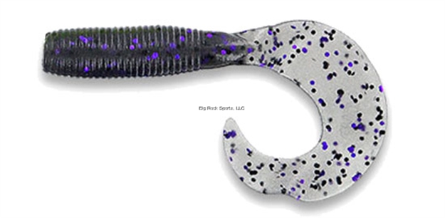 Picture of Yamamoto Single Tail Grub, 5", 20Pk, Smoke With Large Black & Purple