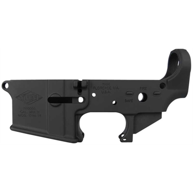 Picture of  Yankee Hill 125 Stripped Lower Receiver 5.56X45mm Nato 7075-T6 Aluminum Black Anodized For Ar-15 816701011272