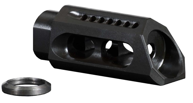 Picture of  Yankee Hill 26Mba Slant Muzzle Brake Black Steel With 1/2"-28 Tpi Threads & 2.50" Oal For 5.56X45mm Nato Ar-Platform