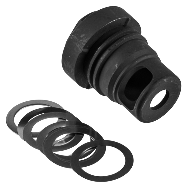 Picture of  Yankee Hill 3102-1Mb-24A Mini Phantom Q.D. Muzzle Brake Black Melonite Steel With 5/8"-24 Tpi Threads & 1.60" Oal For 30 Cal Ar-Platform 841812100812