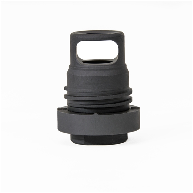Picture of  Yankee Hill 3102-1Mb-28A Mini Phantom Q.D. Muzzle Brake Black Melonite Steel With 1/2"-28 Tpi Threads & 1.60" Oal For 5.56X45mm Nato Ar-Platform
