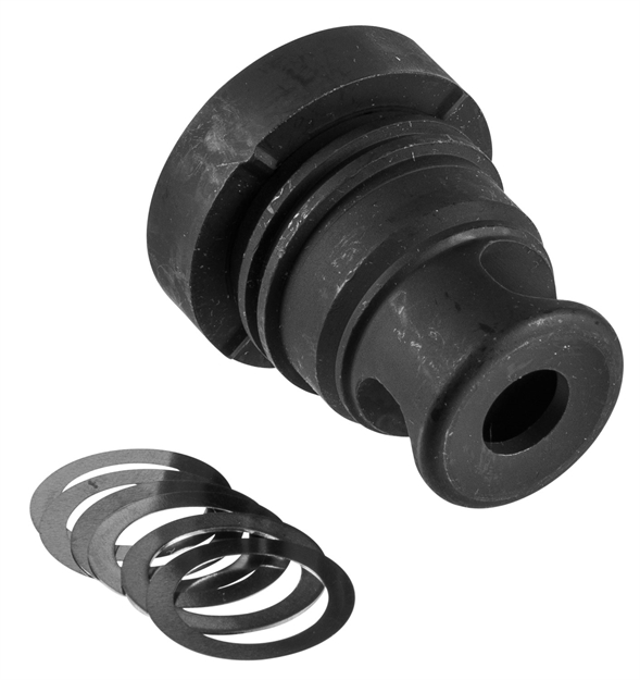 Picture of  Yankee Hill 3102-1Mb-28A Mini Phantom Q.D. Muzzle Brake Black Melonite Steel With 1/2"-28 Tpi Threads & 1.60" Oal For 5.56X45mm Nato Ar-Platform 841812100805