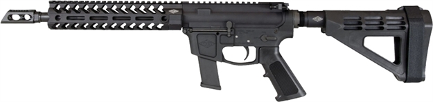 Picture of Yankee Hill Machine Pistol 9Mm 10.5" 17Rd Glock Compatible W/Brace Black