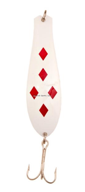 Picture of Yellow Bird Doctor Spoon-Original Series - 1-3/16 Oz, 4-1/2" White/Red 5 OF Diamonds