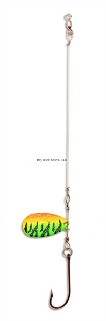 Picture of Yellow Bird Prescott Spinner, 6" Leader 1-1/4: Prescott Blade - Fire Tiger