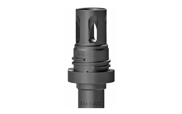 Picture of  Yankee Hill 431536A Mini QD Flash Hider Black Phosphate Steel With 1/2"-36 Tpi Threads & 2.13" Oal For 5.56X45mm Nato Ar-Platform 841812101086