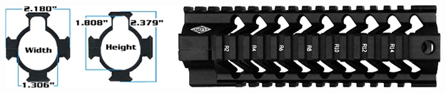 Picture of Yhm Forearm Slr Quad Rail For Ar-15 Carbine Length