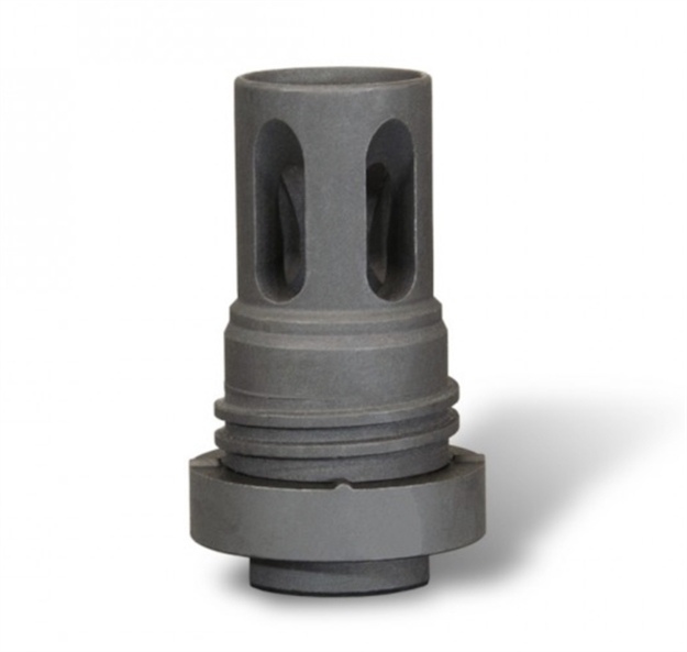 Picture of  Yankee Hill 431536A Mini QD Flash Hider Black Phosphate Steel With 1/2"-36 Tpi Threads & 2.13" Oal For 5.56X45mm Nato Ar-Platform