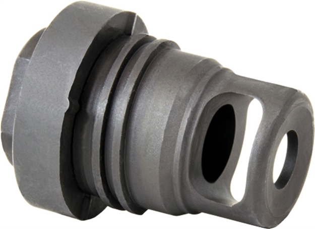 Picture of  Yankee Hill 3102-1Mb-24A Mini Phantom Q.D. Muzzle Brake Black Melonite Steel With 5/8"-24 Tpi Threads & 1.60" Oal For 30 Cal Ar-Platform 841812100812