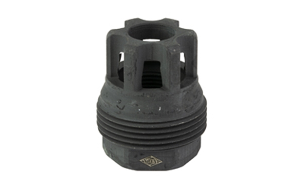 Picture of  Yankee Hill 4401Mb28 Srx QD Mini Muzzle Brake Black Phosphate Steel With 1/2"-28 Tpi, 9Mm, 1.10" Oal & 9.375" Diameter For Srx Adapters