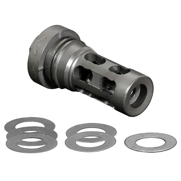 Picture of  Yankee Hill 5M2qd QD Muzzle Brake Black Steel With 1/2"-28 Tpi Threads & 2.50" Oal For 5.56X45mm Nato Ar-Platform