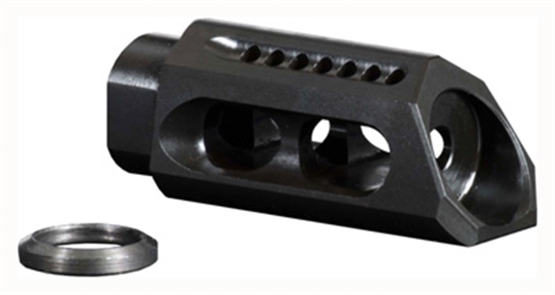 Picture of Yhm Slant Muzzle Brake/Comp 6.8/7.62/9Mm 1/2X36 Threads YHM85MBA