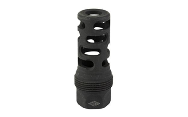 Picture of  Yankee Hill 4405Mb24 Srx Q.D. Muzzle Brake Long Black Phosphate Steel With 5/8"-24 Tpi, 9Mm, 2.30" Oal & 9.375" Diameter For Srx Adapters