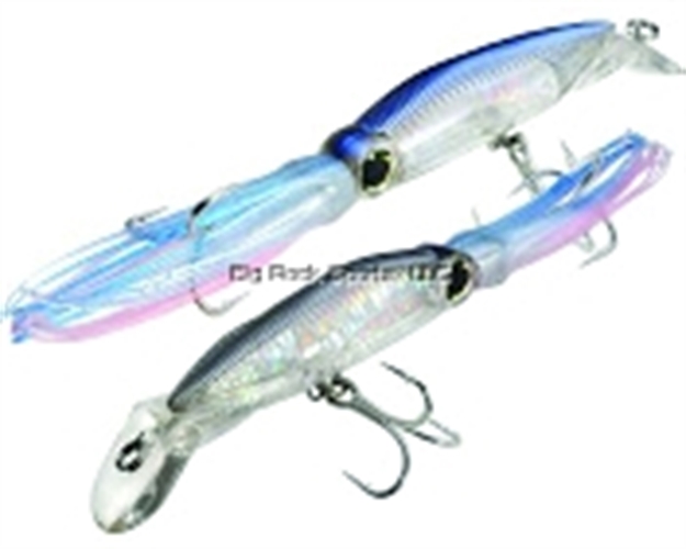 Picture of Yo-Zuri 3D Squirt Hardbait Squid, 7 1/2", 1 1/2 Oz,Squid Tail, Pearl Blue, Floating