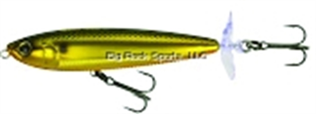 Picture of Yo-Zuri 3Db Prop Topwater Lure W/Rattles And Tail Prop, 3 1/2", 7/16 Oz, Gold Black, Floating