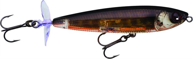 Picture of Yo-Zuri 3Db Prop Topwater Lure W/Rattles And Tail Prop, 3 1/2", 7/16 Oz, Prism Gold Black, Floating
