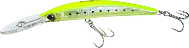 Picture of Yo-Zuri Crystal 3D Minnow Deep Diver, 5 1/4", 7/8 Oz, Chartreuse Silver, Floating