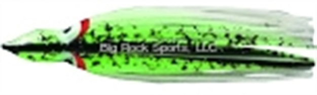 Picture of Yo-Zuri Octopus Skirt (With Holed Head) Red Eye Trolling Skirt, 4 1/4", Green Splatter,5 PK