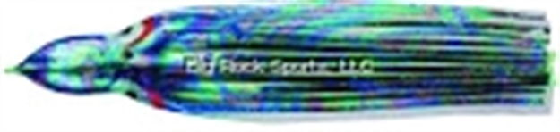 Picture of Yo-Zuri Octopus Skirt (With Holed Head) Red Eye Trolling Skirt, 4 1/4", Holographic Green & Blue,5 PK