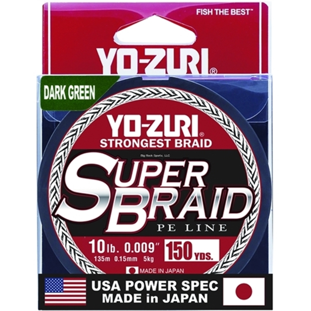 Picture of Yo-Zuri Super Braid 150 Yard Spool Dark Green 10Lb YZSB10LBDG150YD