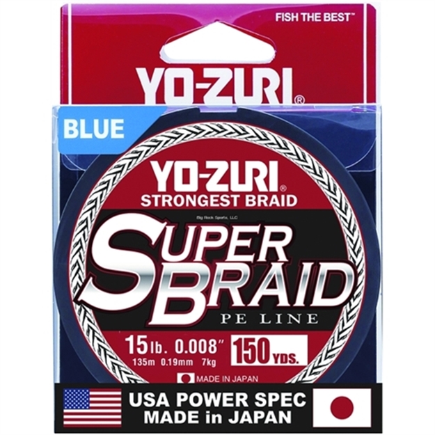 Picture of Yo-Zuri Super Braid 150 Yard Spool Blue 15 Pound Line YZSB15LBBL150YD