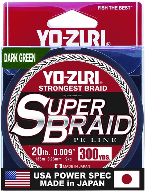 Picture of Yo-Zuri Superbraid Line, 20Lb Test, 300Yd, Dark Green, Boxed