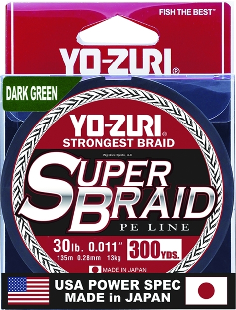 Picture of Yo-Zuri Superbraid Line, 30Lb Test, 300Yd, Dark Green, Boxed