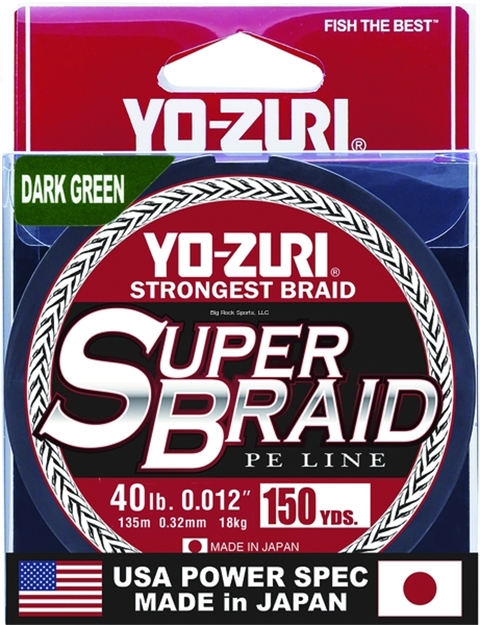 Picture of Yo-Zuri Super Braid 150 Yard Spool Dark Green 40Lb YZSB40LBDG150YD