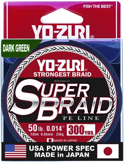 Picture of Yo-Zuri Superbraid Line, 50Lb Test, 300Yd, Dark Green, Boxed