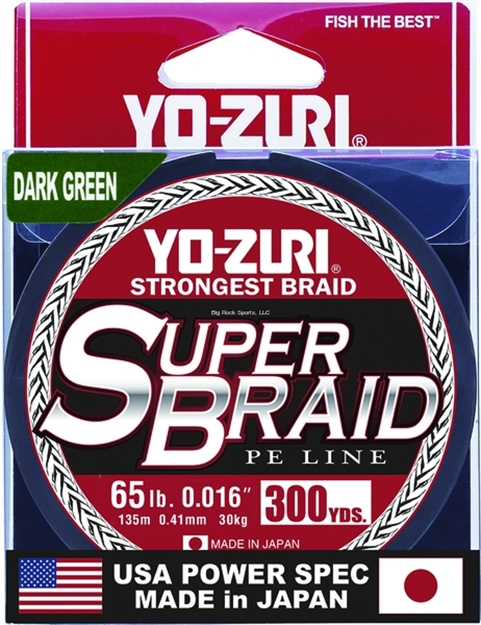 Picture of Yo-Zuri Superbraid Line, 65Lb Test, 300Yd, Dark Green, Boxed