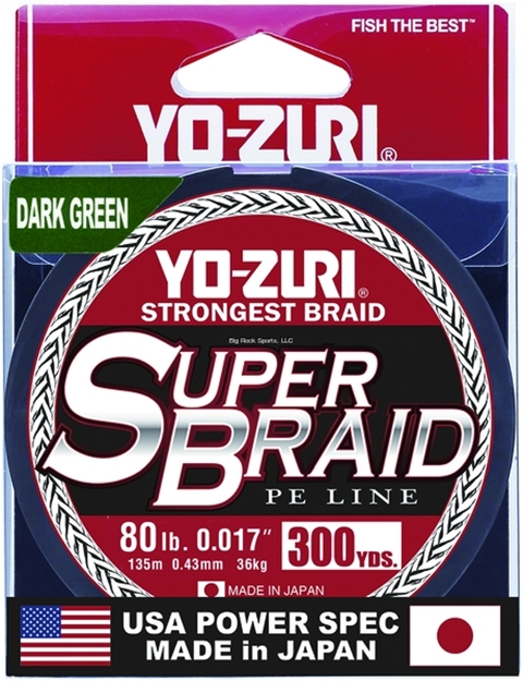 Picture of Yo-Zuri Superbraid Line, 80Lb Test, 300Yd, Dark Green, Boxed