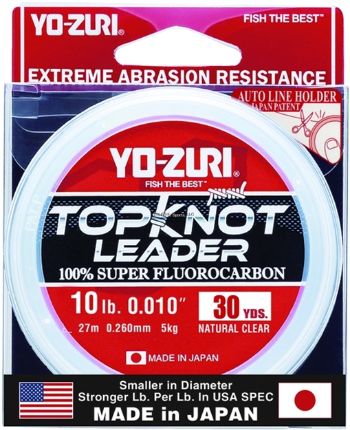 Picture of Yo-Zuri Topkot Fluorocarbon Leader, 10Lb Test, 30Yd, Clear, Boxed