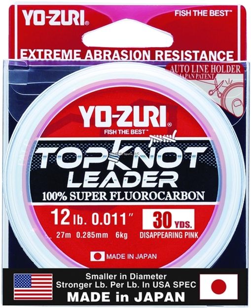 Picture of Yo-Zuri Topkot Fluorocarbon Leader, 12Lb Test, 30Yd, Pink, Boxed