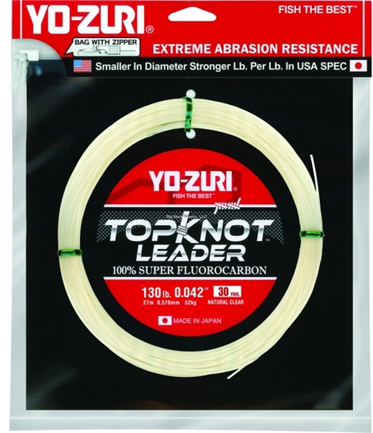 Picture of Yo-Zuri Topkot Fluorocarbon Leader, 130Lb Test, 30Yd, Clear, Boxed