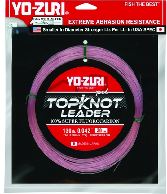 Picture of Yo-Zuri Topkot Fluorocarbon Leader, 130Lb Test, 30Yd, Pink, Boxed